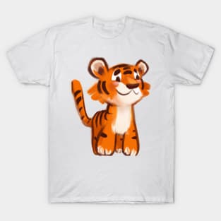 Cute Tiger Drawing T-Shirt